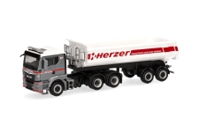 Herpa 319164 - H0 - MAN TGS TN Kipp-Sattelzug Herzer